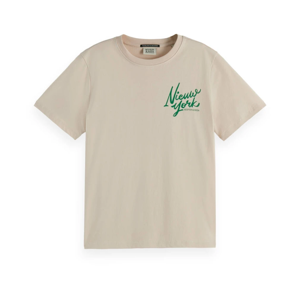 Scotch & Soda Artwork Regular T-shirt White Dames