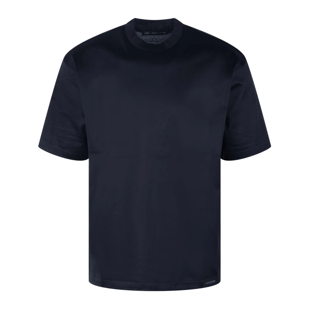 Low Brand Katoenen Jersey Basic T-Shirt Fw24 Blue Heren