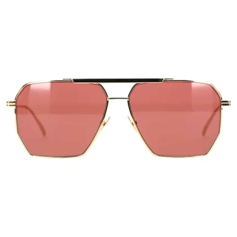 Bottega Veneta Vintage Pre-owned Metal sunglasses Yellow Dames