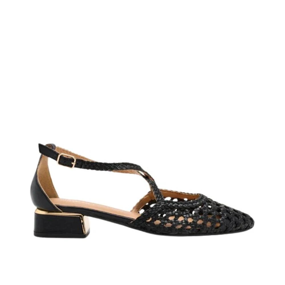 Gioseppo Women's Black Pumps, 3 Uk, Brillion Pointed Woven Sandal