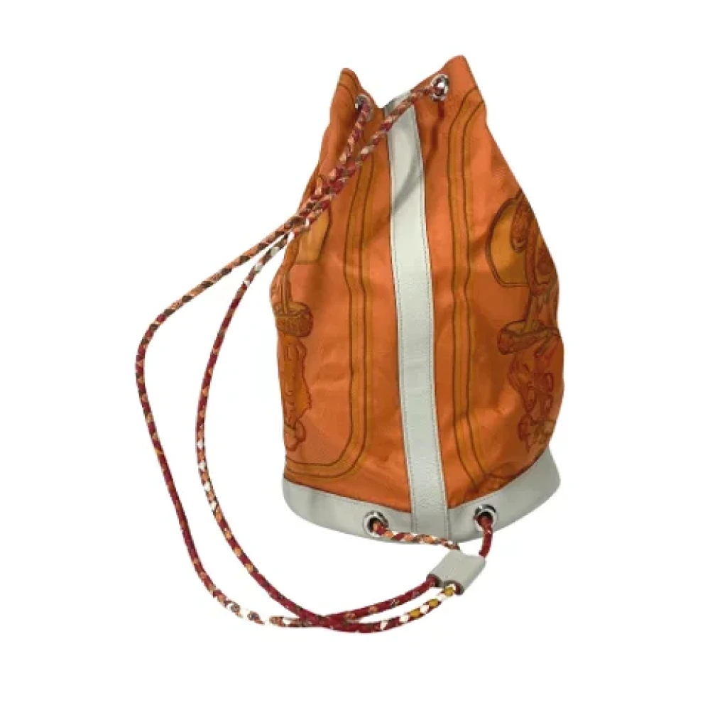 Hermès Vintage Pre-owned Fabric shoulder-bags Orange Dames