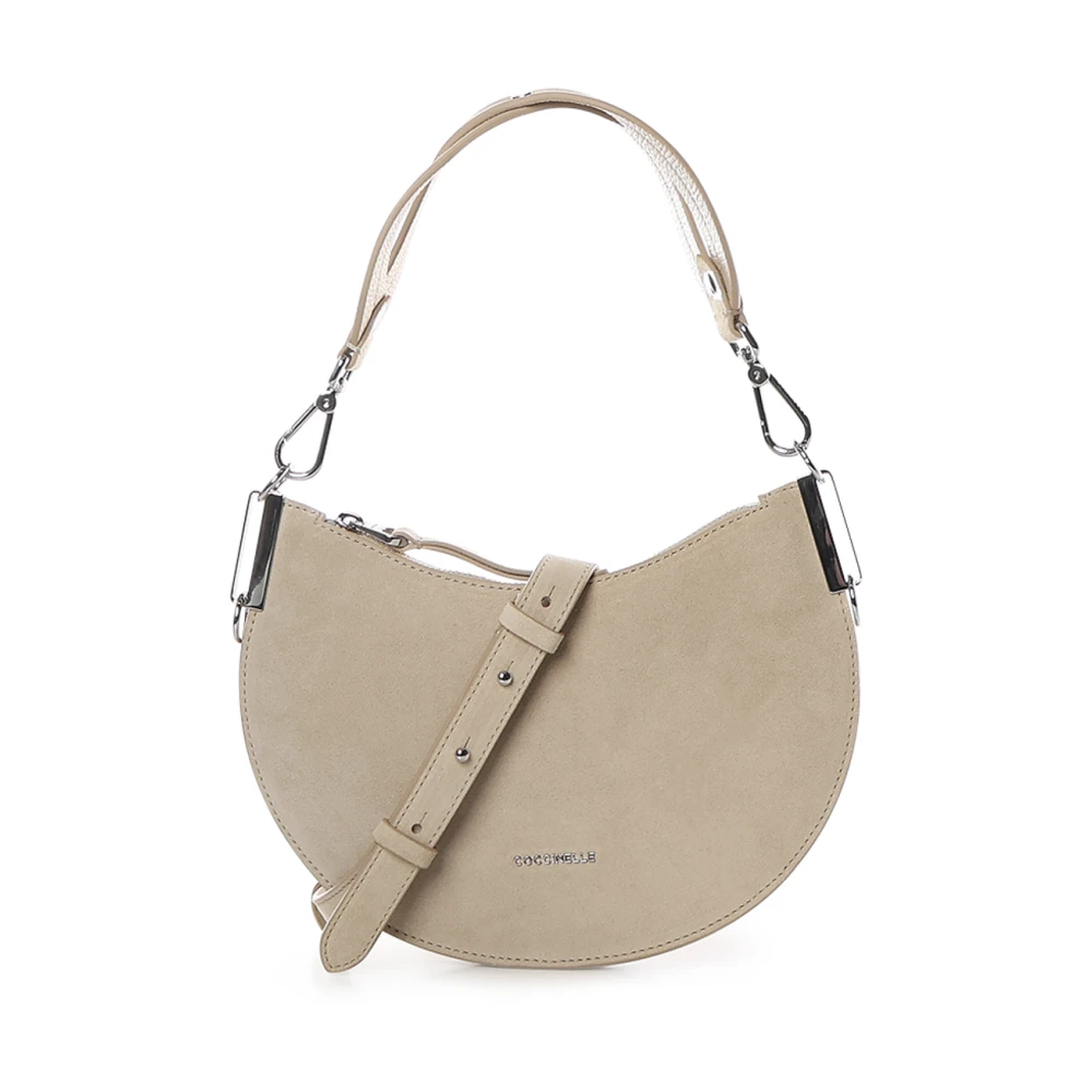 Coccinelle Women's Beige Sunup Suede Shoulder Bag - Shoulder Bags - One Size - Bags