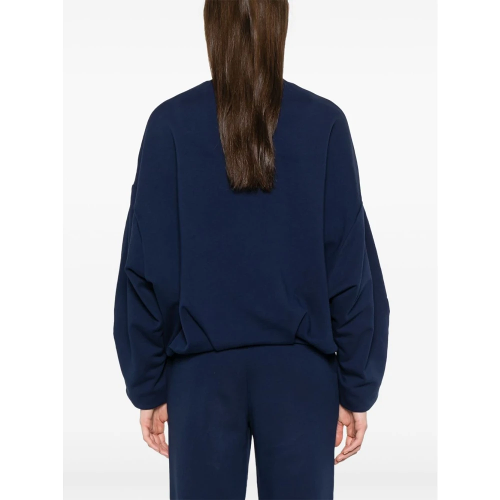 pinko Blauwe Trui met Plooien Blue Dames