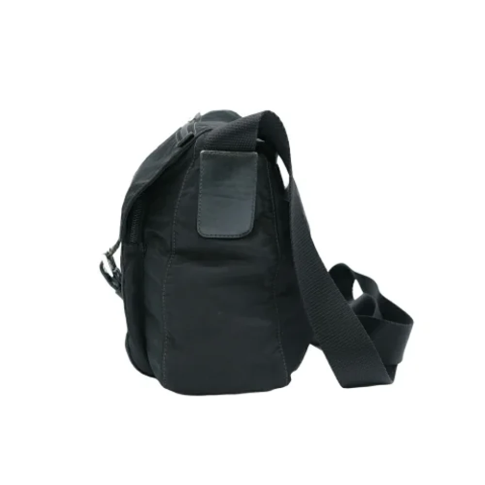 Prada Vintage Pre-owned Nylon shoulder-bags Black Dames