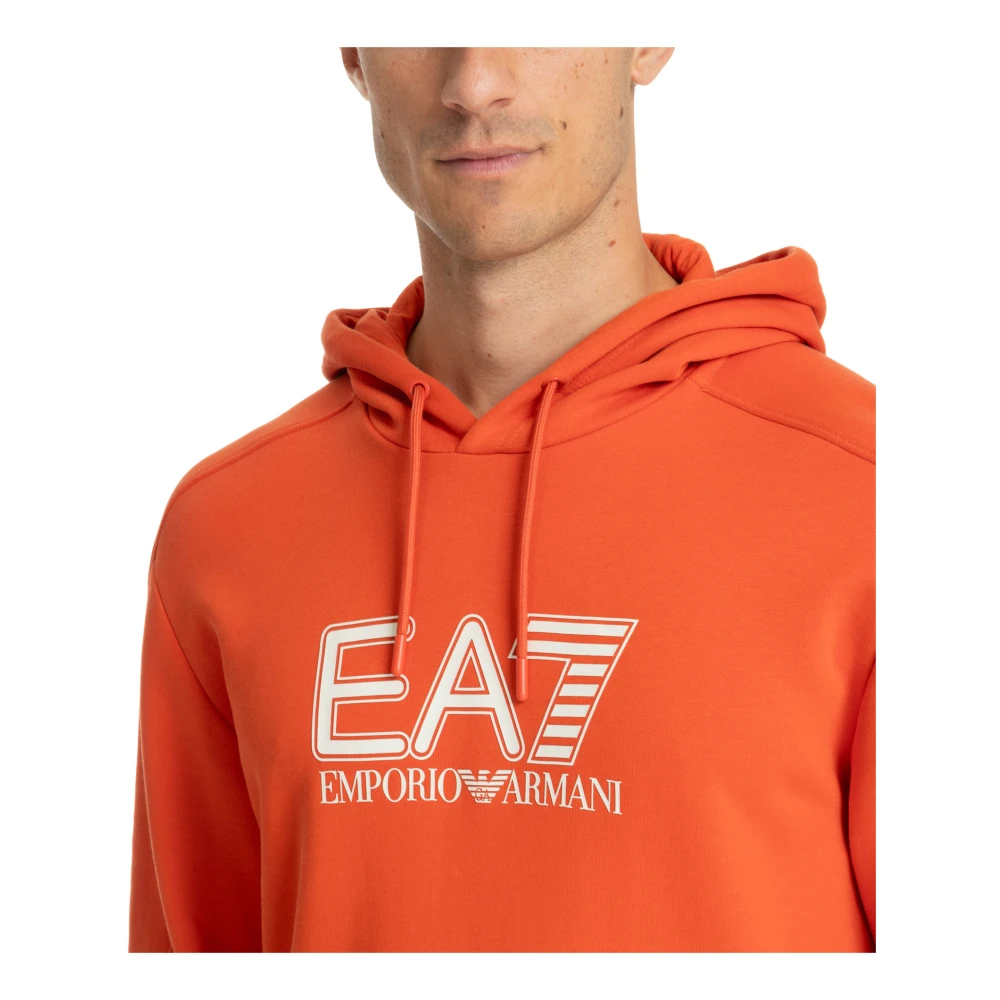 Emporio Armani EA7 Capuchon met Logo Zak Orange Heren