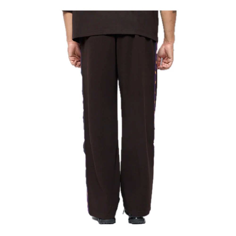 Champion Glanzende Triacetaat Track Pants Brown Heren