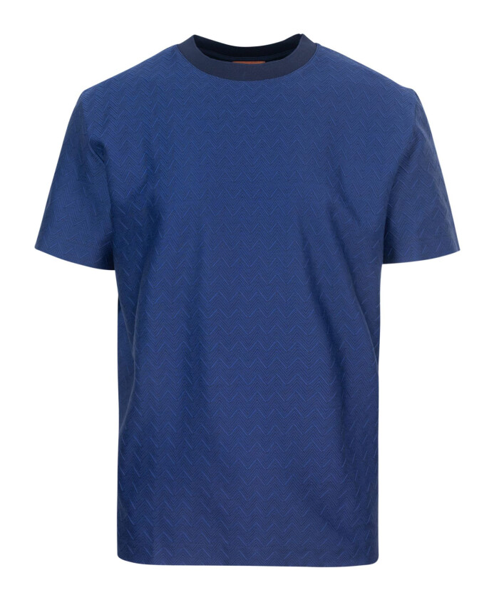 t-shirt-polo-bleu-zigzag-coton