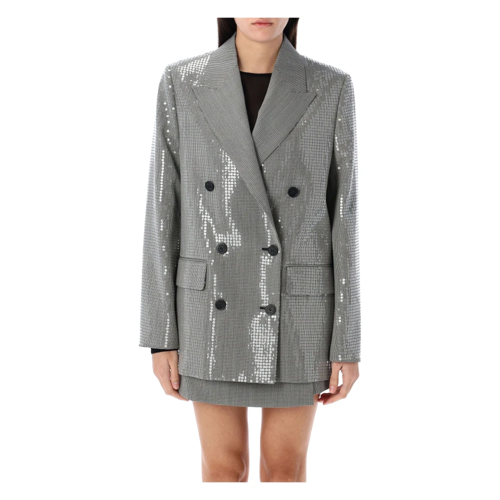 Golden Goose Double-Breasted Boyfriend Jacket Gray Dames