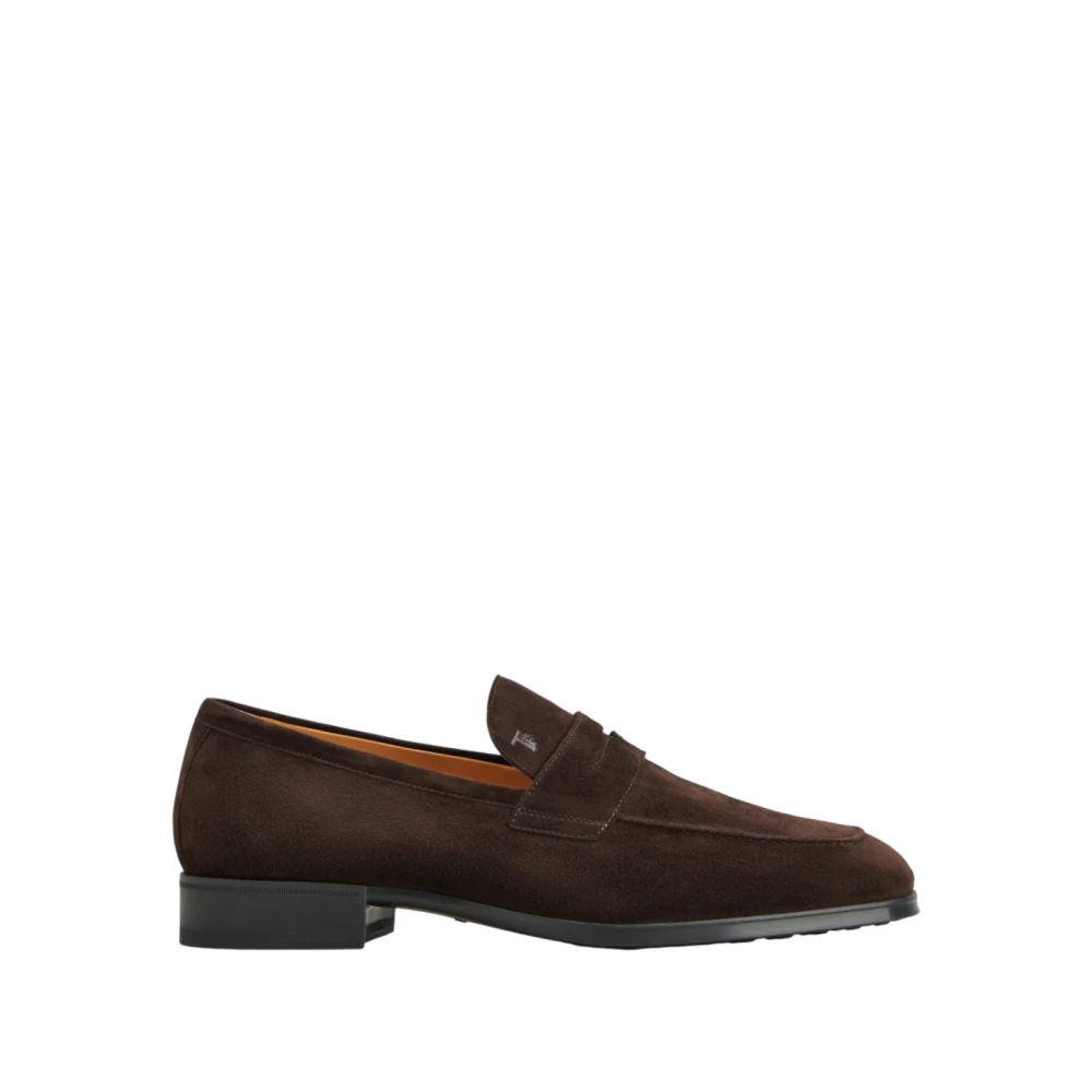 TOD'S Bruine Suède Mocassin Platte Schoenen Brown Heren