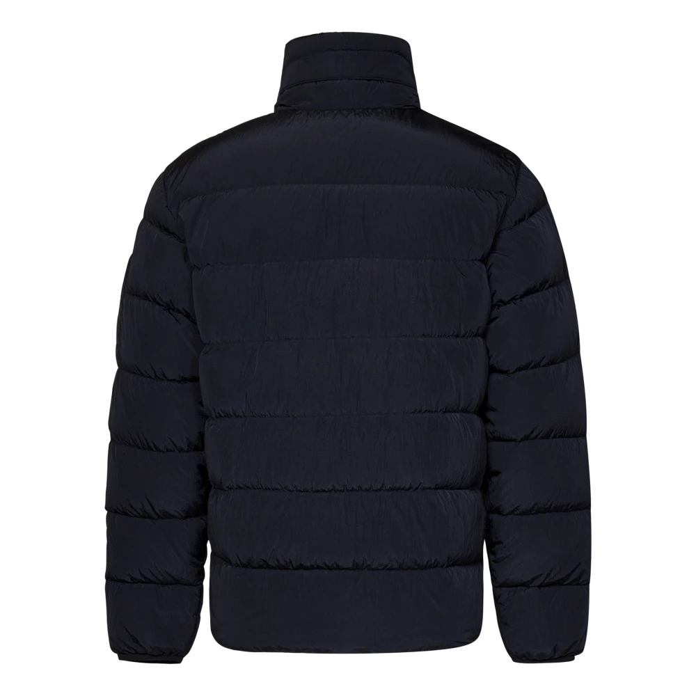 C.P. Company Blauwe Gewatteerde Jas met Lensdetail Blue Heren
