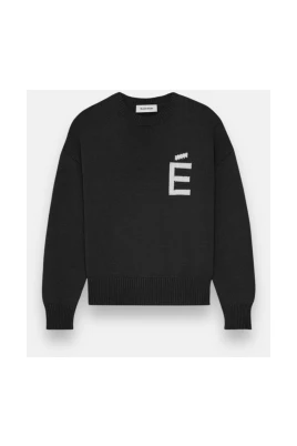 Rund Hals Pullover - Stickat