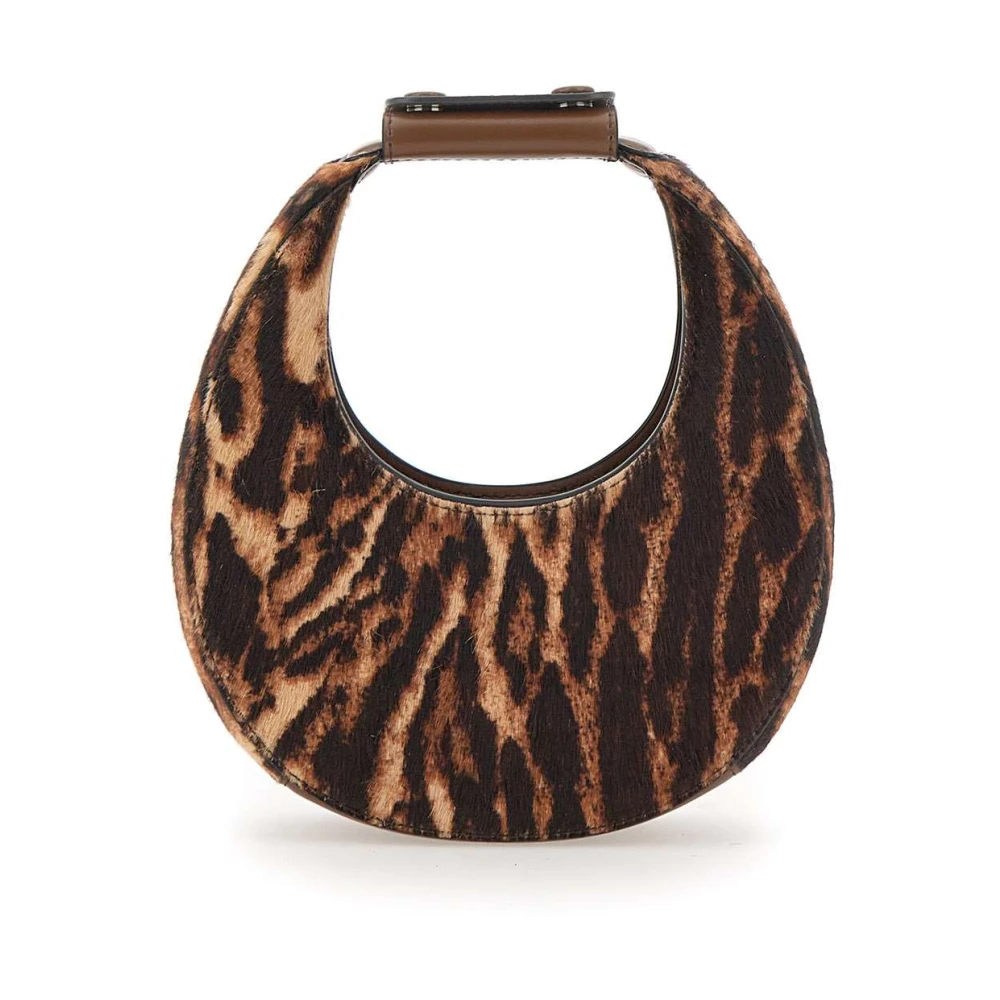 Staud Luipaardprint Pony Skin Handtas Brown Dames