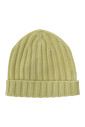 gele-cashmere-ribgebreide-beanie-hoed