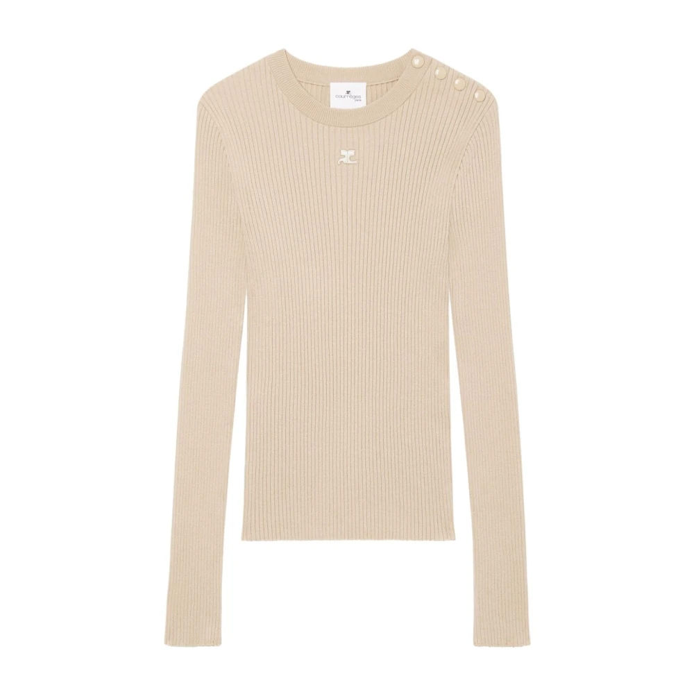 Courrèges Stijlvolle Sweaters Collectie Beige Dames