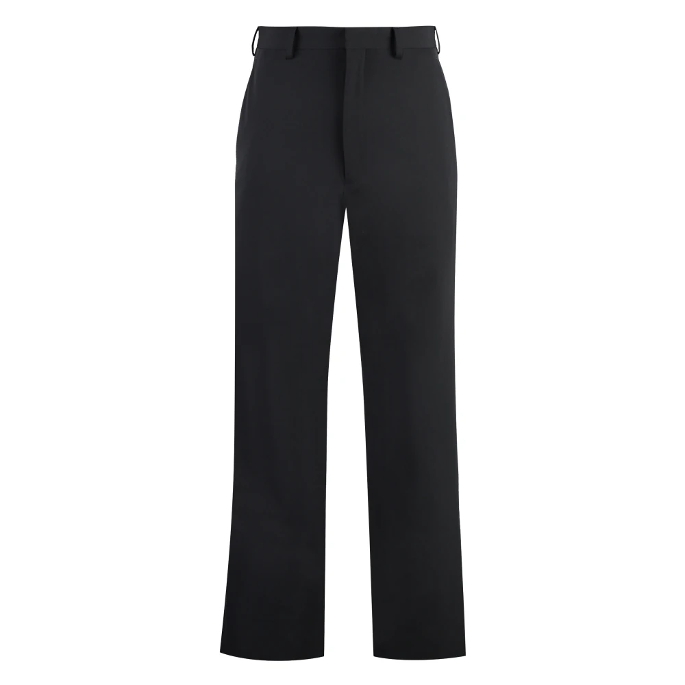 Prada Men's Black Straight Trousers, M, Stretch Technical Fabric Trousers