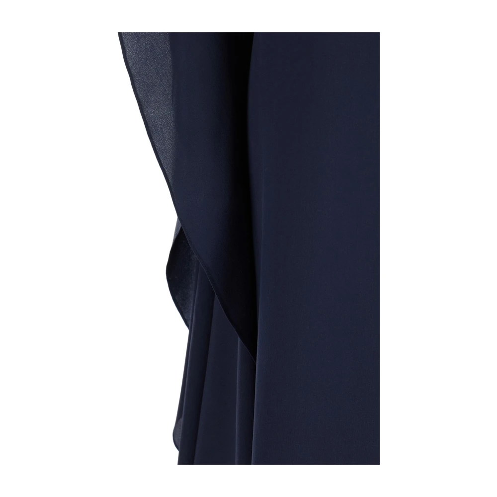 Gianluca Capannolo Midnight Blue Zijden Jurk met Wijde Mouwen Blue Dames