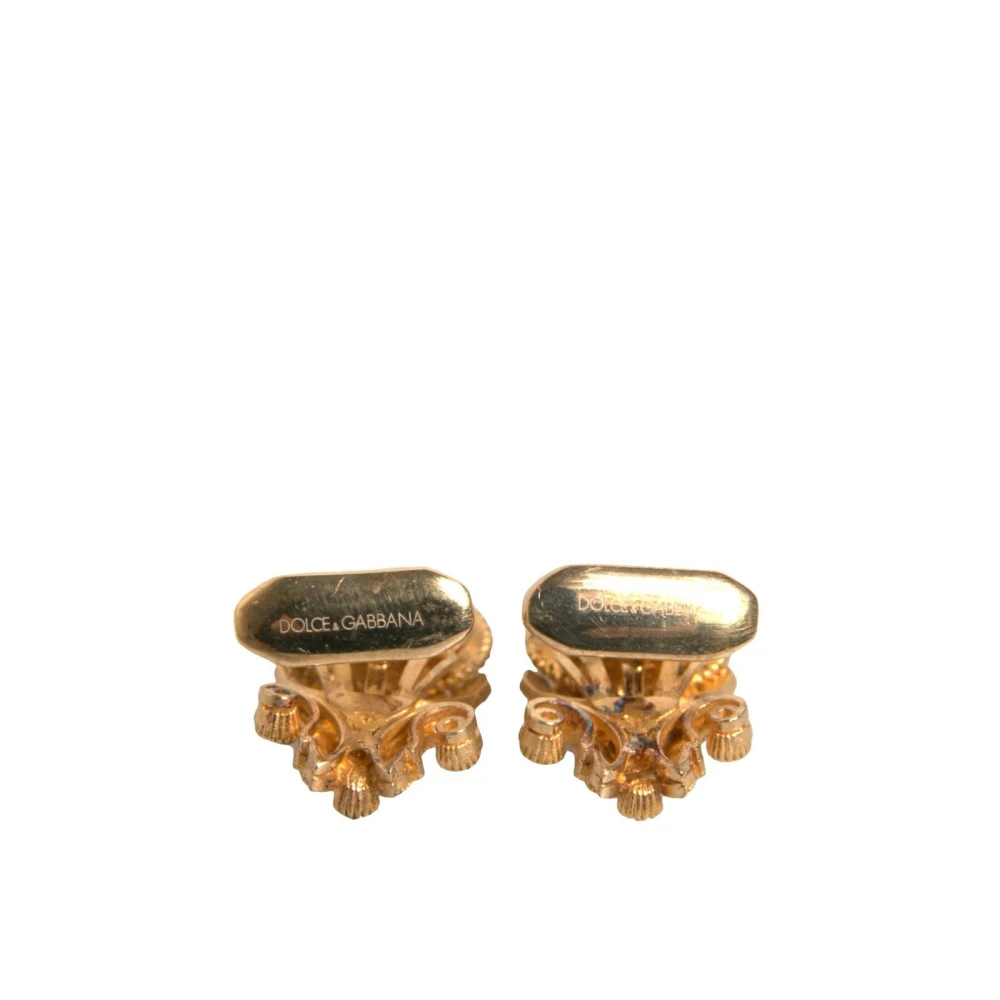 Dolce & Gabbana Kristal Logo Manchetknopen Yellow Heren