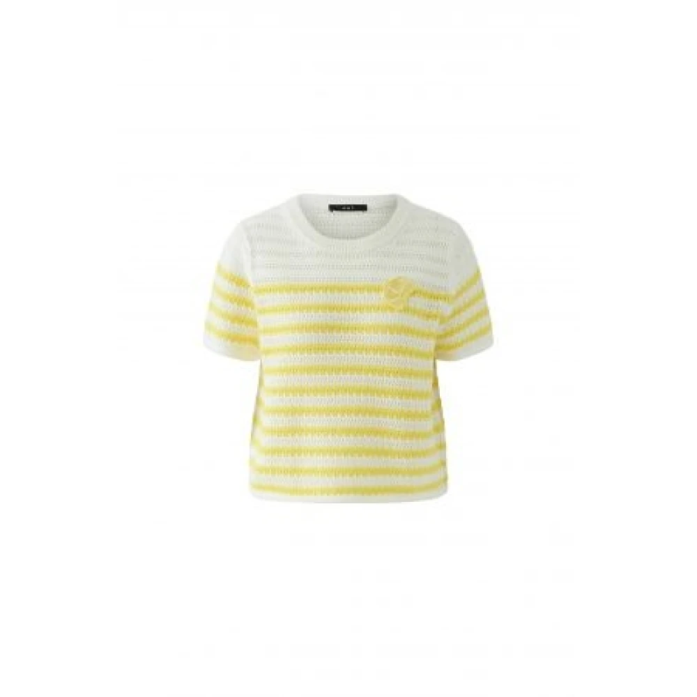 Oui Donna Multicolor - Pullover A Maniche Corte A Righe - Knitwear - E -S