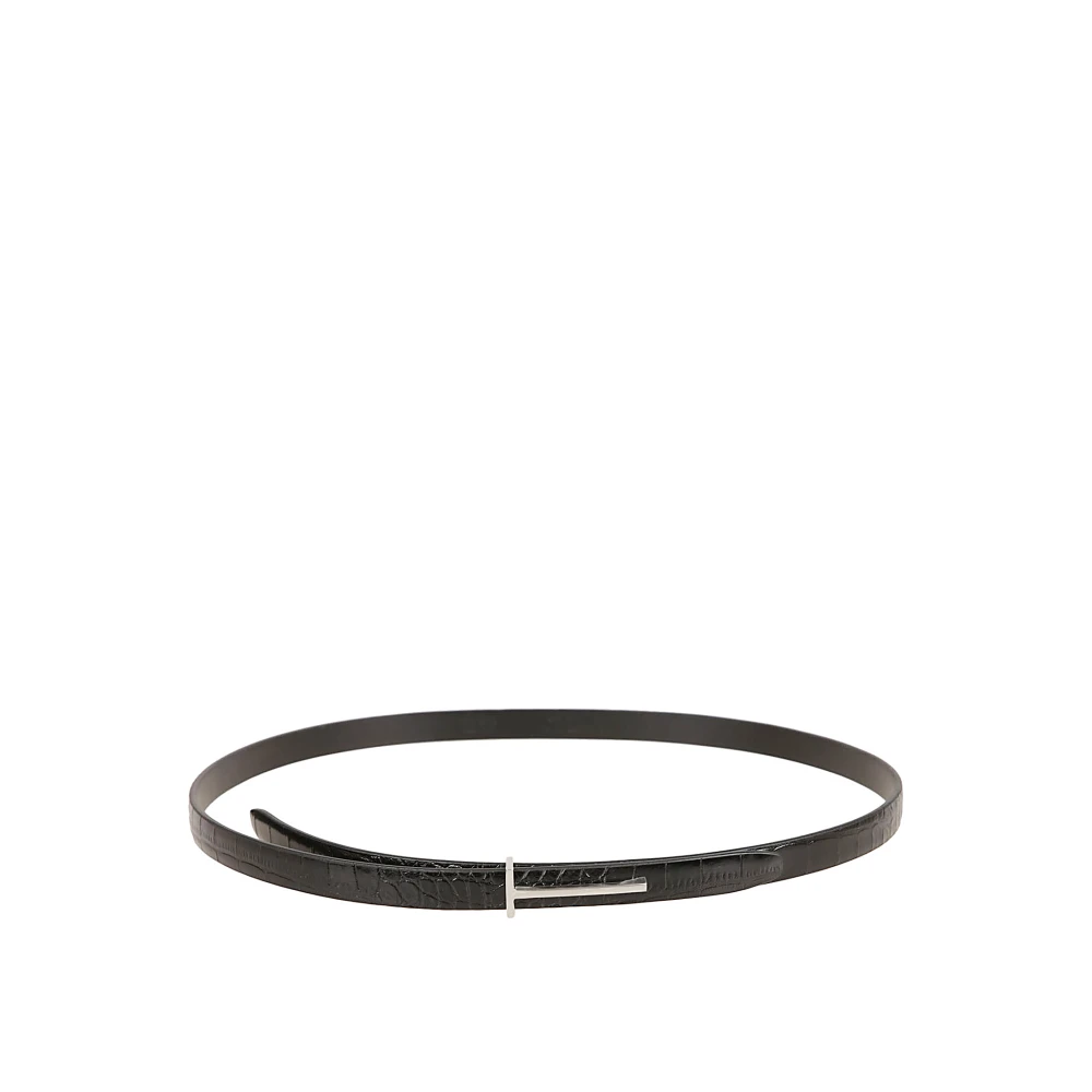 Tom Ford Men's Black T Belt - Belts - 80 Cm - Accessories