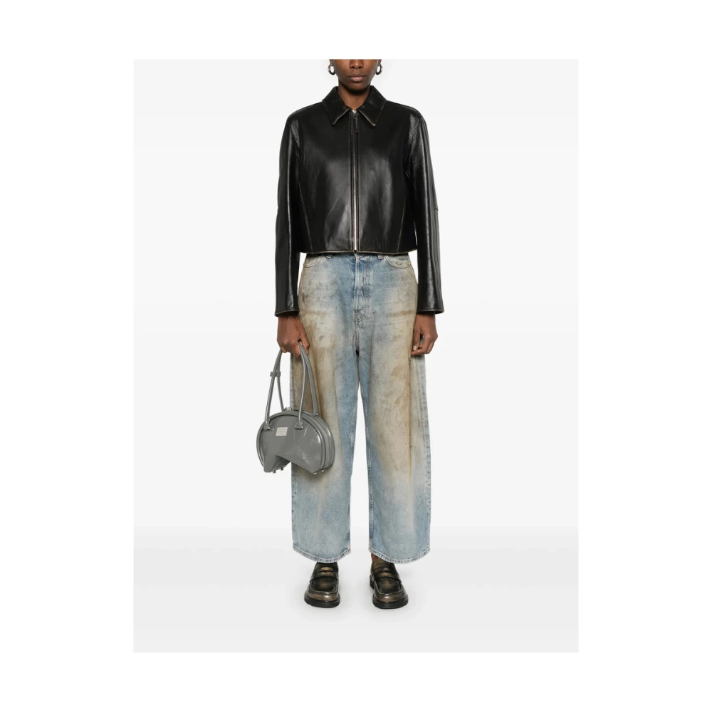 LOW Classic Zwarte Leren Jas Klassieke Stijl Black Dames