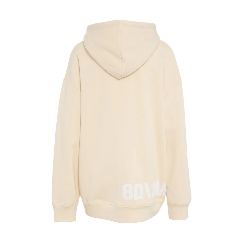 Ottod'Ame Beige Oversized Hoodie met Ritssluiting Beige Dames