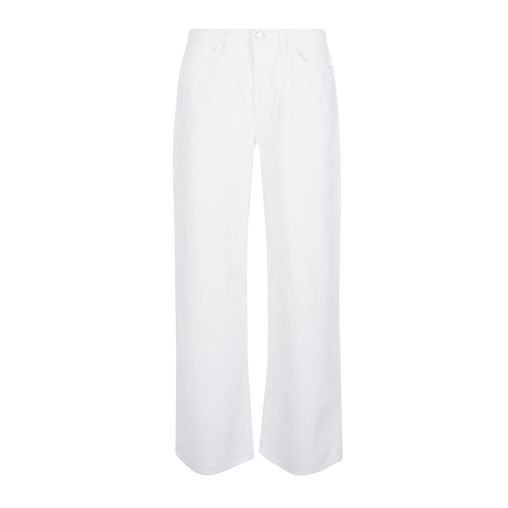 3X1 Witte Palazzo High Waist Jeans White Dames
