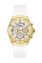 gouden-wit-rubberen-analoog-horloge