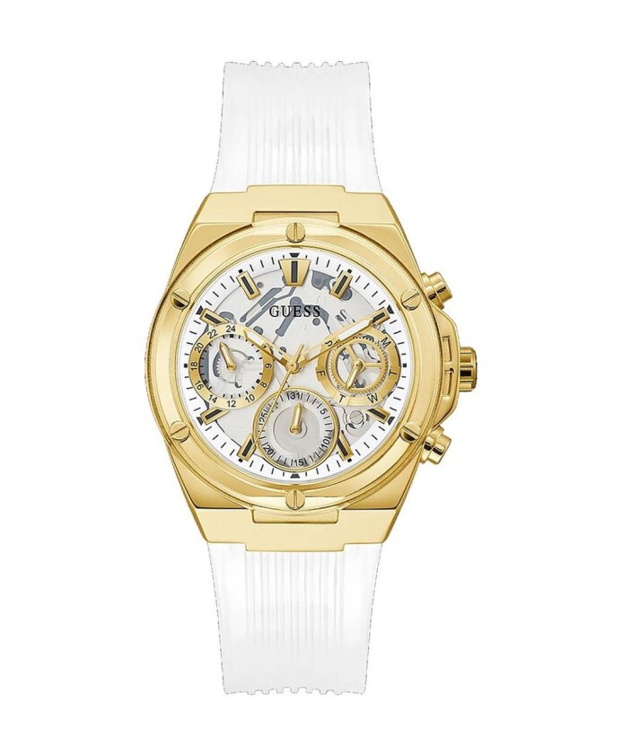 gouden-wit-rubberen-analoog-horloge