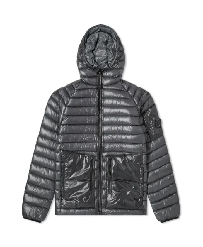 doudoune-grise-en-nylon-avec-capuche