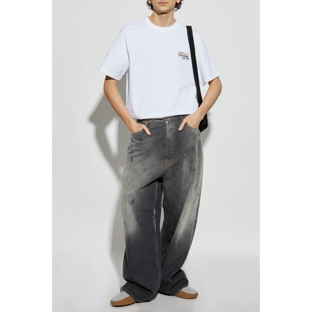Iceberg T-shirt met patches en print White Heren