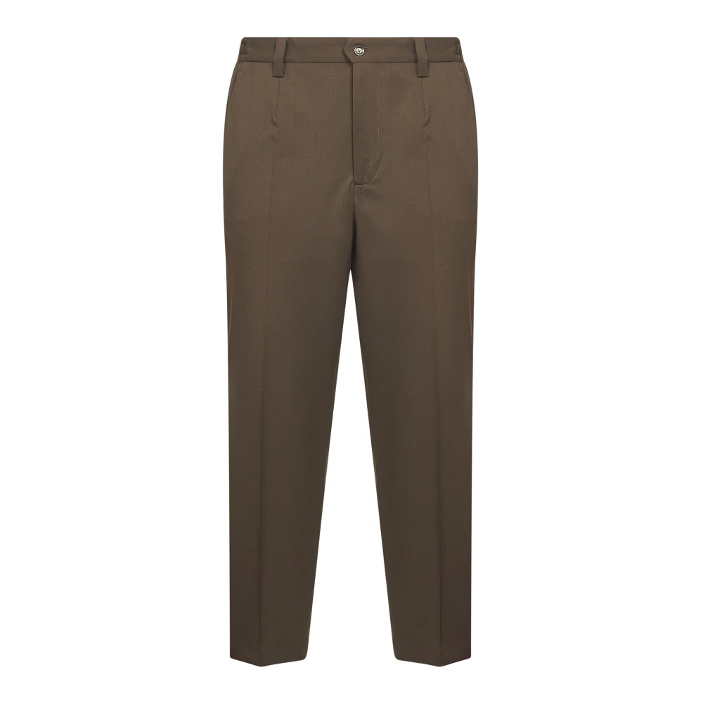 D4.0 Brown Slim-Fit Trousers, Male, 2XL, Portofinos Pressed Trousers