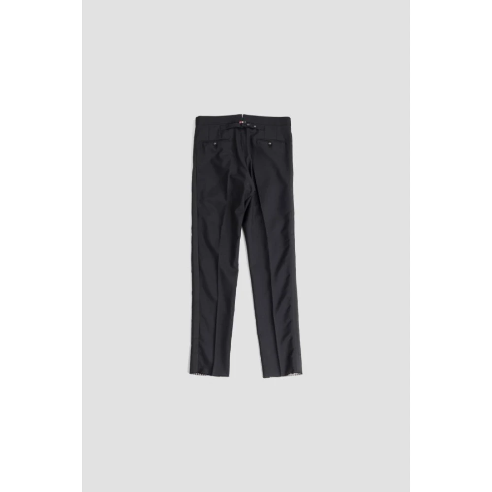 Thom Browne Zwarte wollen skinny broek Black Heren