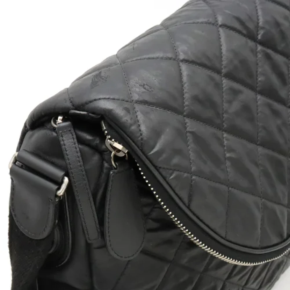 Chanel Vintage Pre-owned Canvas crossbody-bags Black Dames