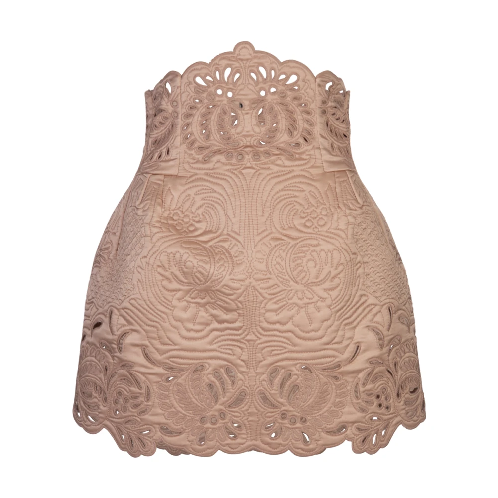 Ermanno Scervino Roze Zijden Bloemen Mini Rok Pink Dames