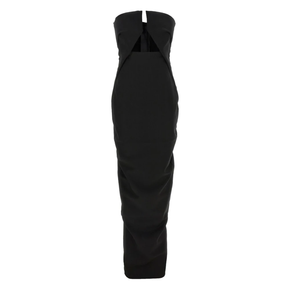 Rick Owens Women's Black Prong Cutout Strapless Gown