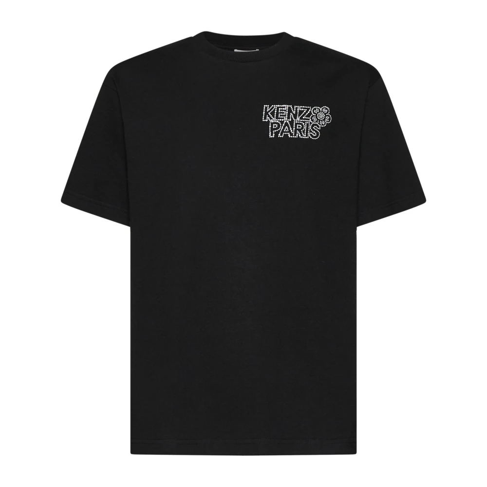 Kenzo Katoenen Logo Patch T-shirt Black Heren