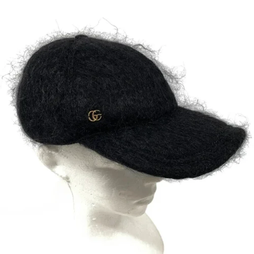 Gucci Vintage Pre-owned Wool hats Black Dames