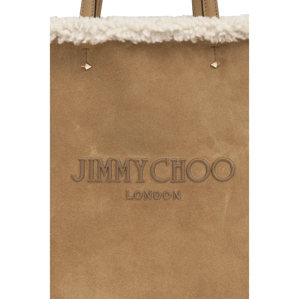Jimmy Choo Tas Lenny North-South Medium type-shopper Beige Dames