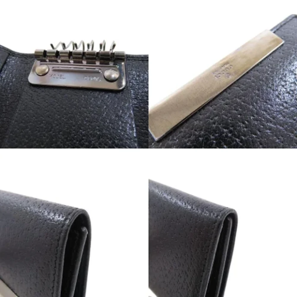Gucci Vintage Pre-owned Leather key-holders Black Dames
