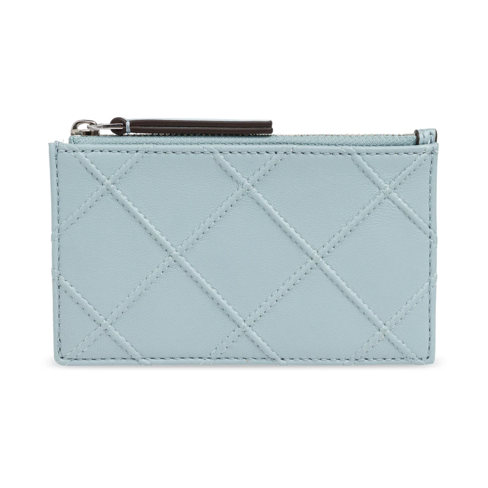 TORY BURCH Blauwe Gewatteerde Kaarthouder Leer Vrouw Blue Dames