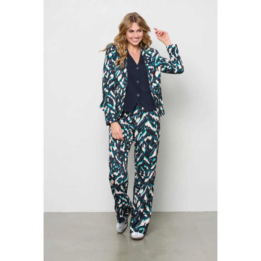 &Co Woman Wijde Bruin Suède Broek Multicolor Dames
