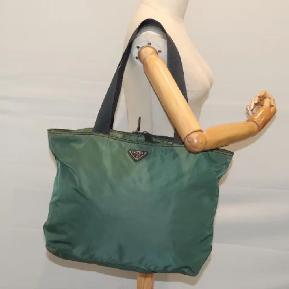 Prada Vintage Pre-owned Fabric totes Green Dames