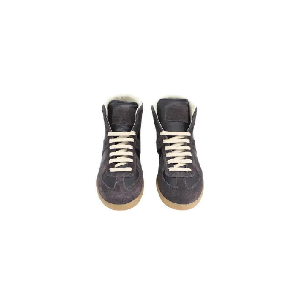 Maison Margiela Pre-owned Leather sneakers Black Heren