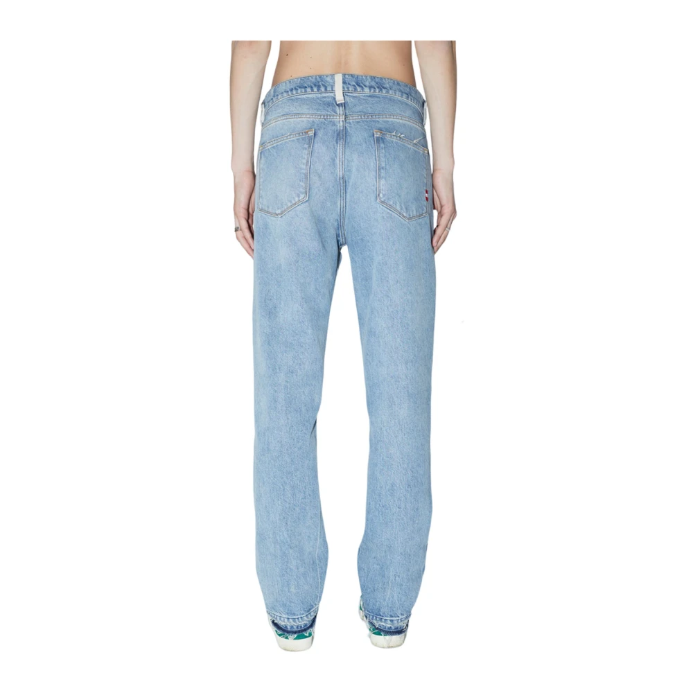 Amish Lichtblauwe Denim Straight Fit Jeans Blue Heren