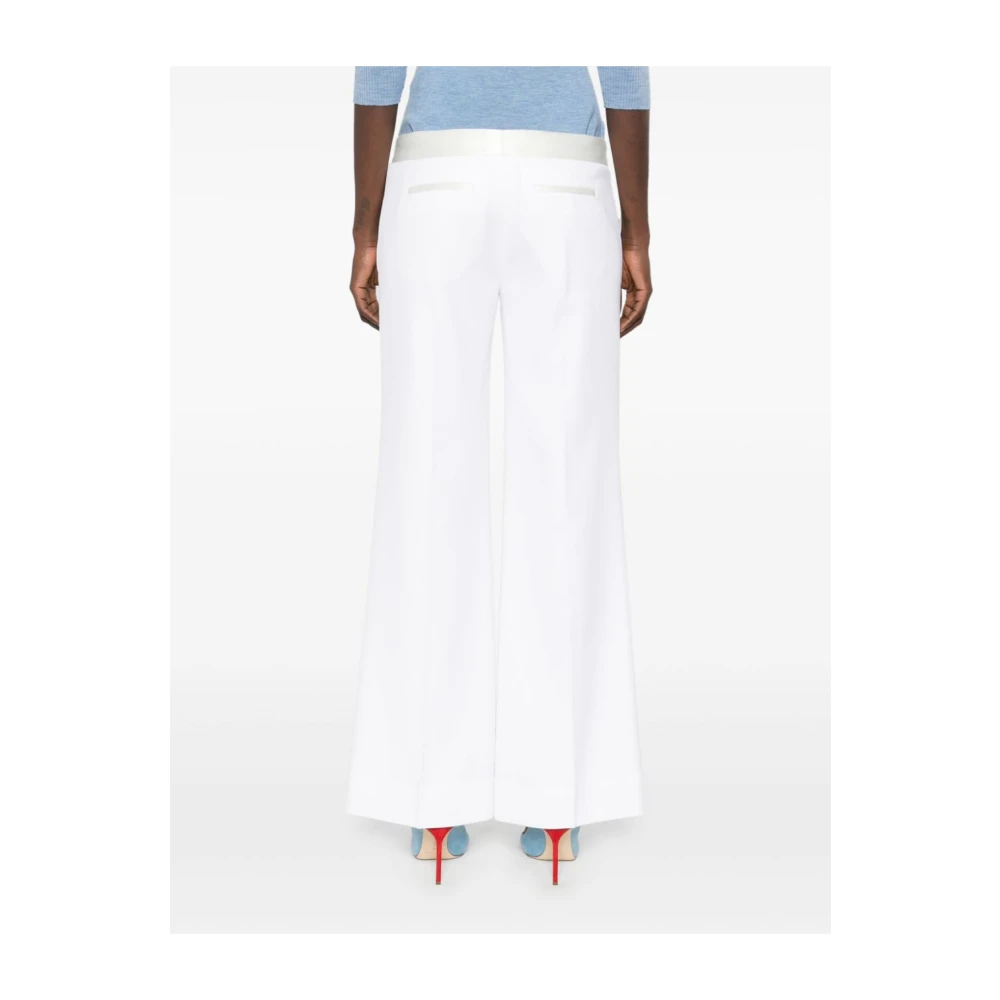 Victoria Beckham Witte elegante broek White Dames