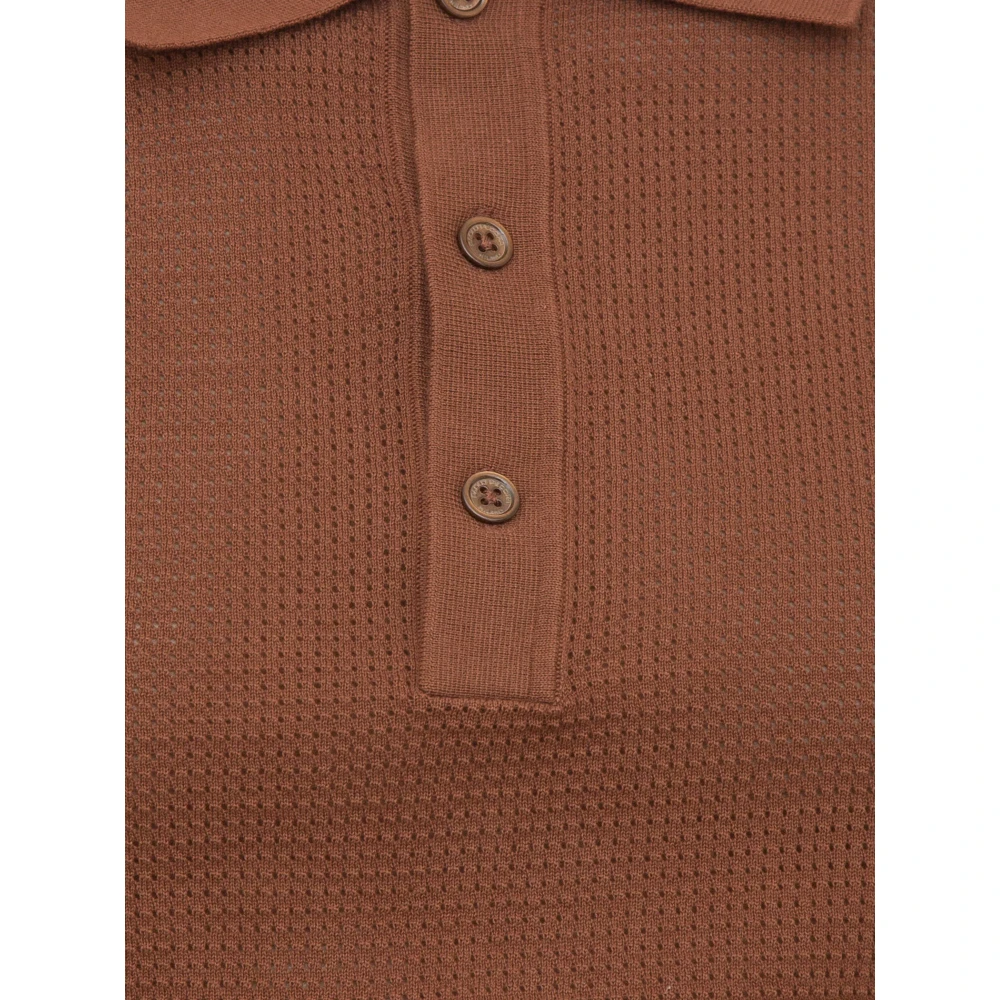 Paolo Pecora Bruine Polo Shirt Brown Heren