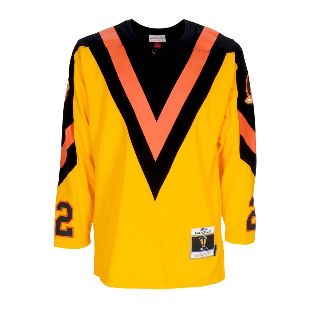 Mitchell & Ness Men's Yellow Vintage Nhl Hockey Jacket Vancouver Canucks
