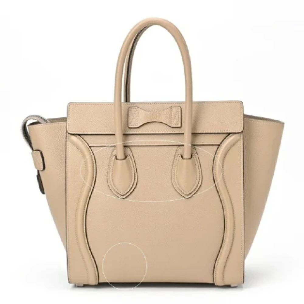 Celine Vintage Pre-owned Leather celine-bags Beige Dames