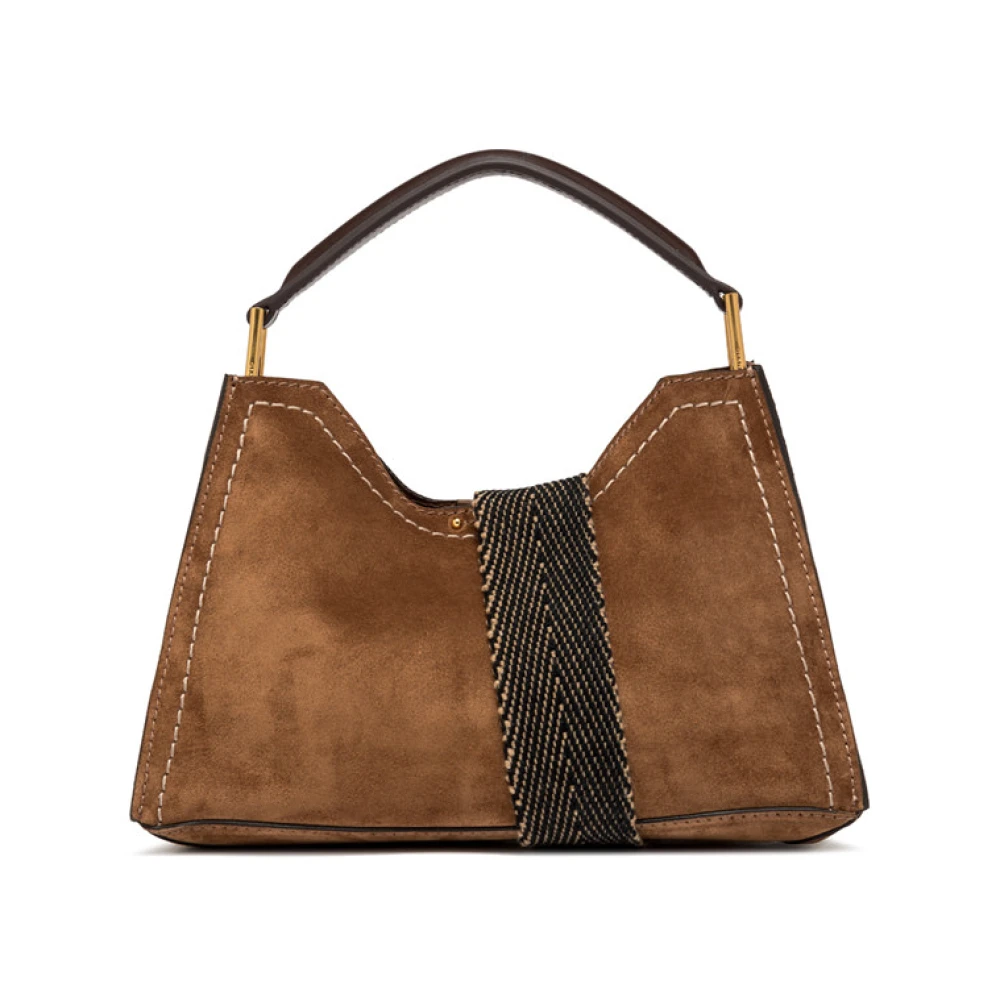 Gianni Chiarini Leren Crossbody Tas Brown Dames