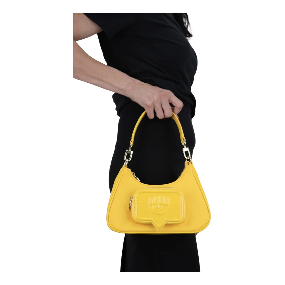 Chiara Ferragni Collection Stijlvolle Handtas met Rits Yellow Dames